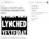 Lesson 1: NAACP's Anti-Lynching Campaign in the 1920s