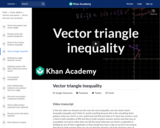 Linear Algebra: Vector Triangle Inequality