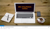 APA: Citing Website Content