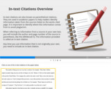 MLA - In-text Citations Overview