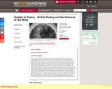 Studies in Poetry - British Poetry and the Sciences of the Mind, Fall 2004