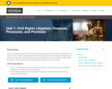 Purposes, Processes, and Promises – The Civil Rights Litigation Schoolhouse