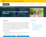 Gender Equality in Public Education – The Civil Rights Litigation Schoolhouse