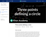 Three Points Defining a Circle