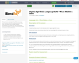 Digital Age Skill: Language Arts - What Makes a Hero
