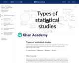 Types of statistical studies