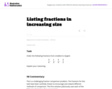 Listing Fractions in Increasing Size