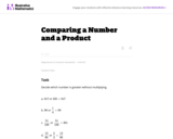 Comparing a Number and a Product