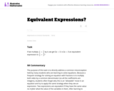 Equivalent Expressions?