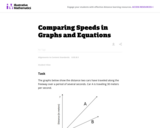 Comparing Speeds in Graphs and Equations