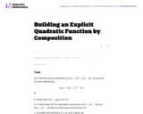 Building an Explicit Quadratic Function by  Composition