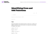 Identifying Even and Odd Functions