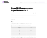 Equal Differences Over Equal Intervals 1
