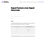 Equal Factors Over Equal Intervals