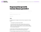 Exponential Growth Versus Linear Growth I