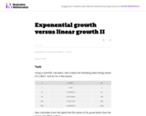 Exponential Growth Versus Linear Growth Ii