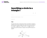 Inscribing a Circle in a Triangle I