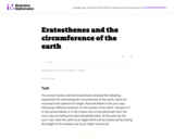 Eratosthenes and the Circumference of the Earth