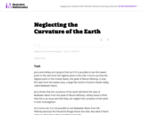 Neglecting the Curvature of the Earth