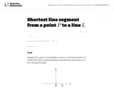 Shortest Line Segment from a Point P to a line L
