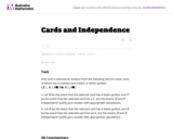 Cards and Independence