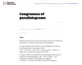 G-CO, G-SRT Congruence of parallelograms