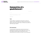 G-CO Symmetries of a quadrilateral I