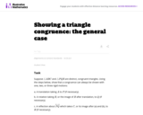 G-CO Showing a triangle congruence: the general case