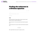 3.OA Finding the unknown in a division equation