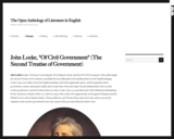 Of Civil Government" (The Second Treatise of Government)