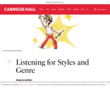 Listening for Styles and Genre