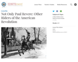 Not Only Paul Revere: Other Riders of the American Revolution