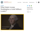 What Made George Washington a Good Military Leader?