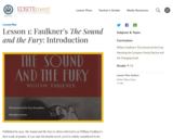 Lesson 1: Faulkner's The Sound and the Fury: Introduction