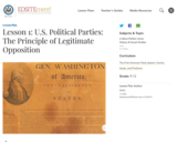 Lesson 1: U.S. Political Parties: The Principle of Legitimate Opposition