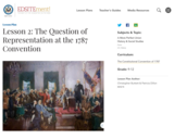 Lesson 2: The Question of Representation at the 1787 Convention