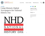Using Historic Digital Newspapers for National History Day