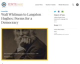 Walt Whitman to Langston Hughes: Poems for a Democracy