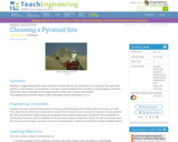 Choosing a Pyramid Site
