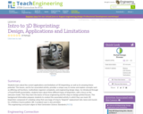 Intro to 3D Bioprinting: Design, Applications and Limitations