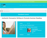 Authentic Persuasive Writing to Promote Summer Reading