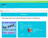 Choosing Clear and Varied Dialogue Tags: A Minilesson