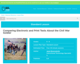 Comparing Electronic and Print Texts About the Civil War Soldier