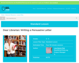 Dear Librarian: Writing a Persuasive Letter