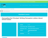 Persuading the Principal: Writing Persuasive Letters About School Issues