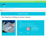 Our Classroom: Writing an Owner's Manual