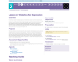 CS Discoveries 2019-2020: Web Development Lesson 2.2: Websites for Expression