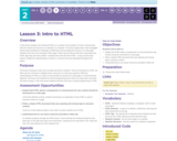 CS Discoveries 2019-2020: Web Development Lesson 2.3: Intro to HTML