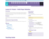 CS Discoveries 2019-2020: Web Development Lesson 2.9: Project - Multi-Page Websites