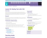 CS Discoveries 2019-2020: Web Development Lesson 2.1: Styling Text with CSS